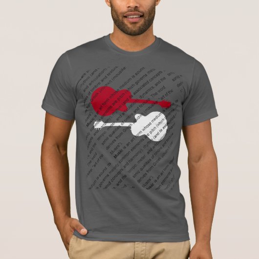 muziek gedefinieerd met gitaren t-shirt (Voorkant)