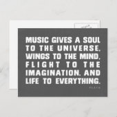 Muziek geeft een oplossing aan het universum briefkaart (Voorkant / Achterkant)