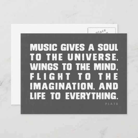 Muziek geeft een oplossing aan het universum briefkaart (Voorkant / Achterkant)