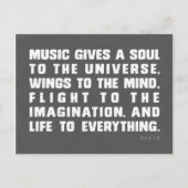 Muziek geeft een oplossing aan het universum briefkaart (Voorkant)