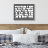 Muziek geeft een oplossing aan het universum canvas afdruk (Insitu (Slaapkamer))