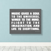 Muziek geeft een oplossing aan het universum canvas afdruk (Insitu (Houten vloer))