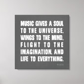 Muziek geeft een oplossing aan het universum canvas afdruk (Voorkant)