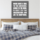 Muziek geeft een oplossing aan het universum canvas afdruk (Insitu (Slaapkamer))