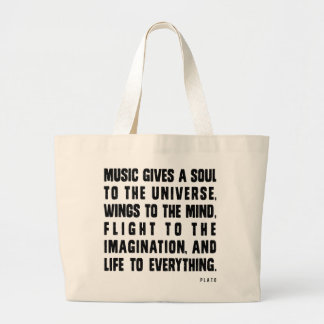 Muziek geeft een oplossing aan het universum grote tote bag