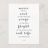 Muziek geeft een oplossing aan het universum, Plat Briefkaart (Voorkant)