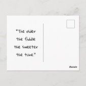 Muziek geeft een oplossing aan het universum, Plat Briefkaart (Achterkant)