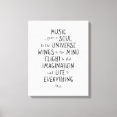 Muziek geeft een oplossing aan het universum, Plat Canvas Afdruk (Voorkant)