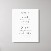 Muziek geeft een oplossing aan het universum, Plat Canvas Afdruk (Voorkant)