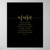 Muziek geeft een oplossing aan het universum, Plat Poster (Voorkant)