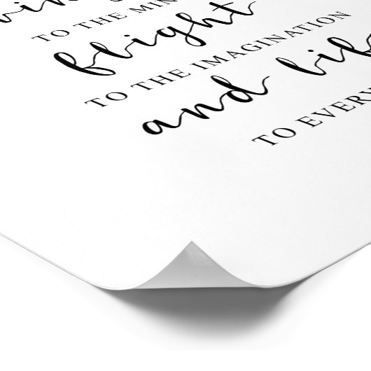 Muziek geeft een oplossing aan het universum, Plat Poster (Hoek)