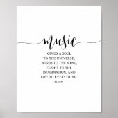Muziek geeft een oplossing aan het universum, Plat Poster (Voorkant)