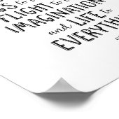 Muziek geeft een oplossing aan het universum, Plat Poster (Hoek)