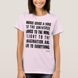 Muziek geeft een oplossing aan het universum t-shirt