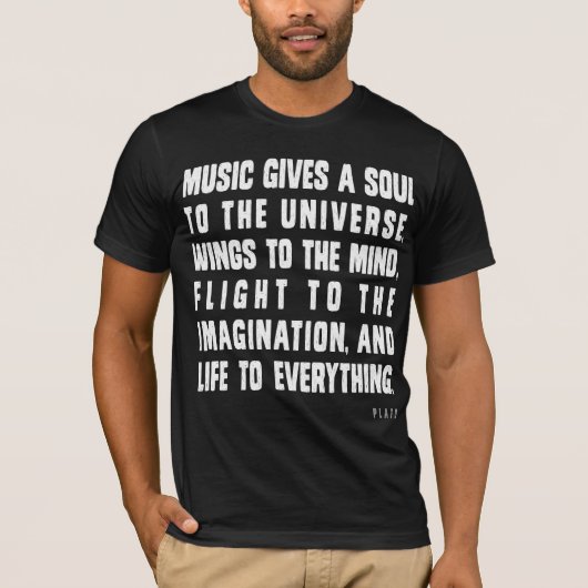 Muziek geeft een oplossing aan het universum t-shirt (Voorkant)