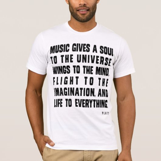 Muziek geeft een oplossing aan het universum t-shirt (Voorkant)