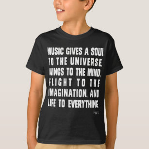 Muziek geeft een oplossing aan het universum t-shirt