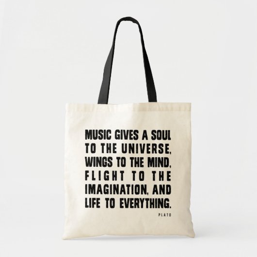 Muziek geeft een oplossing aan het universum tote bag (Voorkant)