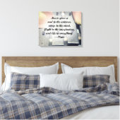 Muziek geeft een roos canvas afdruk (Insitu (Slaapkamer))