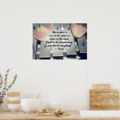 Muziek geeft een roos poster (Keuken)