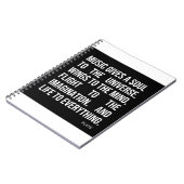 Muziek geeft een sol aan het universum notitieboek (Linkerzijde)