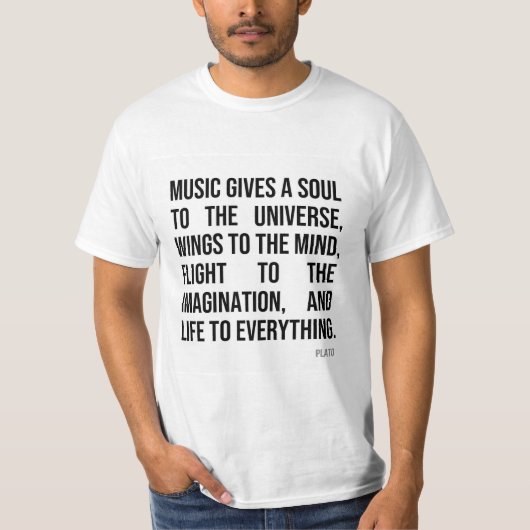 Muziek geeft een sol aan het universum t-shirt (Voorkant)