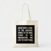 Muziek geeft een sol aan het universum tote bag (Voorkant)