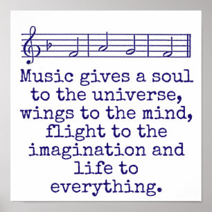 Muziek geeft een sol - Music Quote Poster