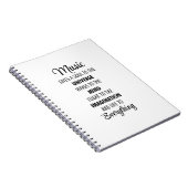 Muziek geeft een ziel aan het universum notitieboek (Rechterzijde)