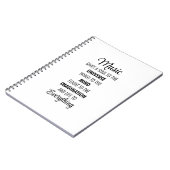 Muziek geeft een ziel aan het universum notitieboek (Linkerzijde)