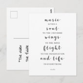 Muziek Geeft Een Ziel Aan Het Universum, Plato Cit Briefkaart (Voorkant / Achterkant)