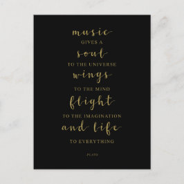 Muziek Geeft Een Ziel Aan Het Universum, Plato Cit Briefkaart