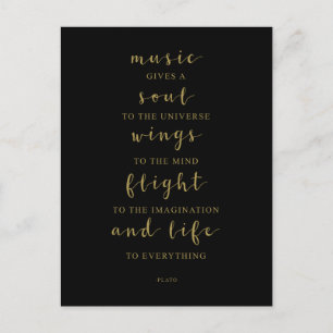 Muziek Geeft Een Ziel Aan Het Universum, Plato Cit Briefkaart