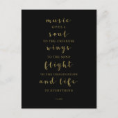 Muziek Geeft Een Ziel Aan Het Universum, Plato Cit Briefkaart (Voorkant)