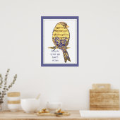 Muziek geeft mijn hartvleugels met Bird Poster (Keuken)