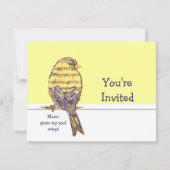 Muziek geeft mijn ziel vleugels Bird Party Kaart (Voorkant)