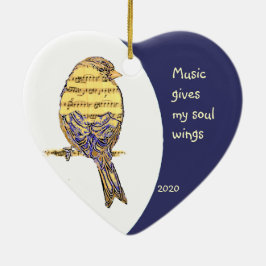 Muziek geeft mijn ziel weer. keramisch ornament