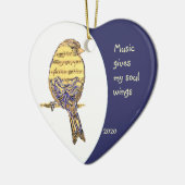 Muziek geeft mijn ziel weer. keramisch ornament (Links)