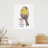 Muziek geeft mijn zielsvleugels een Inspirerend ci Poster (Keuken)