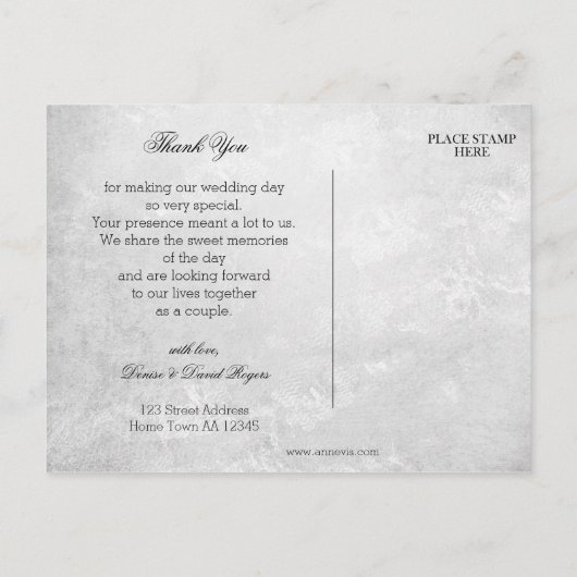 Muziek Geëvenaarde Foto Hartelijk dank Briefkaart (Achterkant)