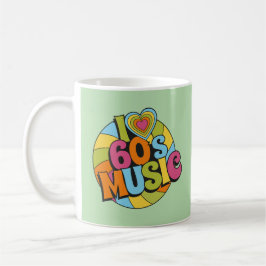 Muziek geïnspireerd door de jaren 60 Retro groovy  Koffiemok