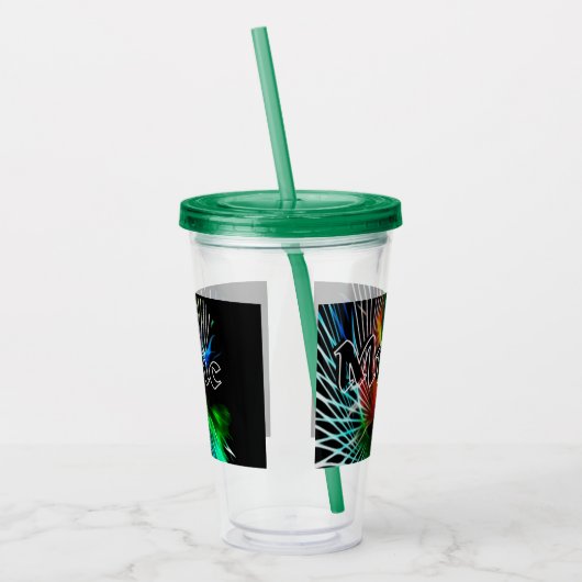  muziek geluid acryl drinkbeker (Links)