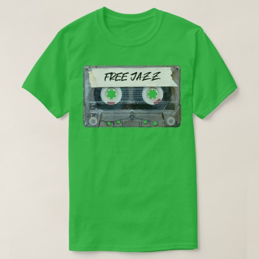 Muziek Genre Cassette Old School Free Jazz T-shirt (Design voorkant)