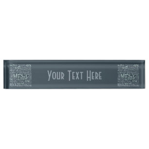Muziek Genres Word Collage aangepaste bureaunaam Naambordje
