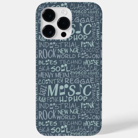 Muziek Genres Word Collage hoesjes (Achterkant)