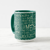 Muziek Genres Word Collage mokken (Voorkant links)