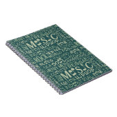 Muziek Genres Word Collage notitieboek (Rechterzijde)