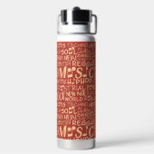 Muziek Genres Word Collage Waterfles (Achterkant)