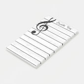 Muziek gepersonaliseerd post-it® notes (Schuin)