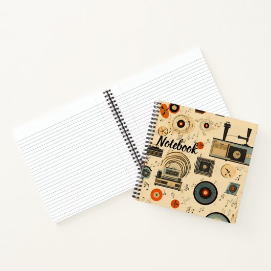  muziek & gevoerd Notitieboek (Binnen)